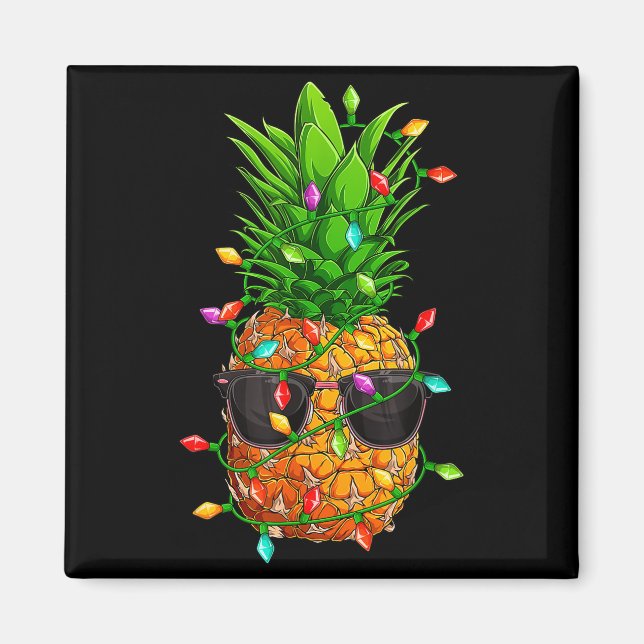 Ne Sungles Lights July Trocal Christmas Hawaiian  Magnet (Framsidan)