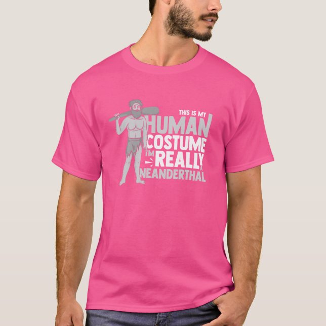 Neanderthal Man DNA Eurasian Primate Dokumentary T Shirt (Framsida)