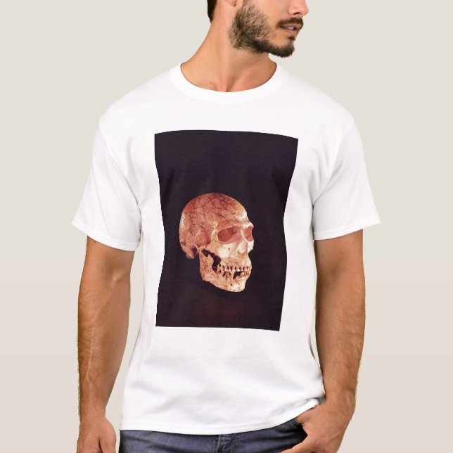 Neanderthalskalle som upptäcks på Mt Carmel T Shirt (Framsida)