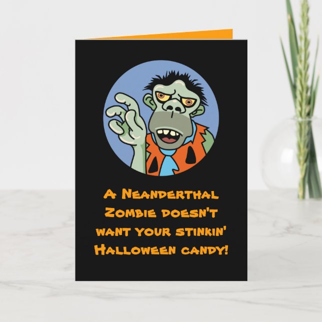 NeanderthalZombieHalloween kort (Framsida)