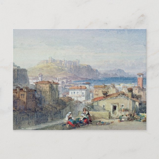 Neapel, 1800-talet; vattenfärg; vykort (Framsida)