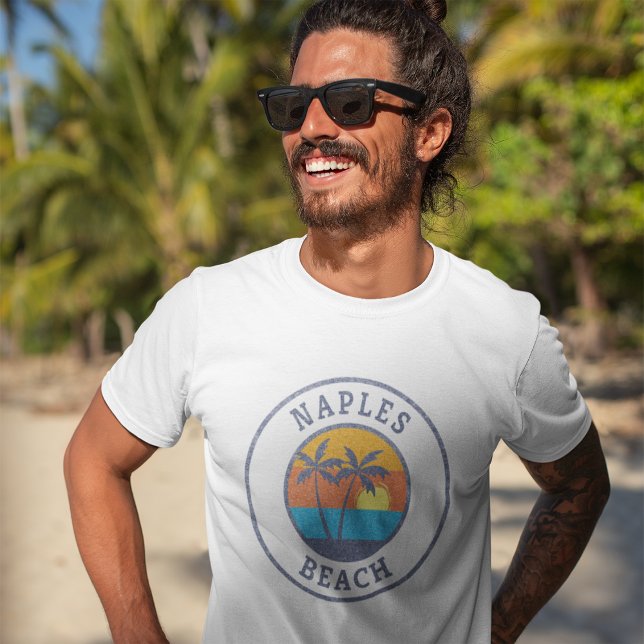 Neapel Beach, Florida Faded Classic Stil T Shirt (Skapare uppladdad)