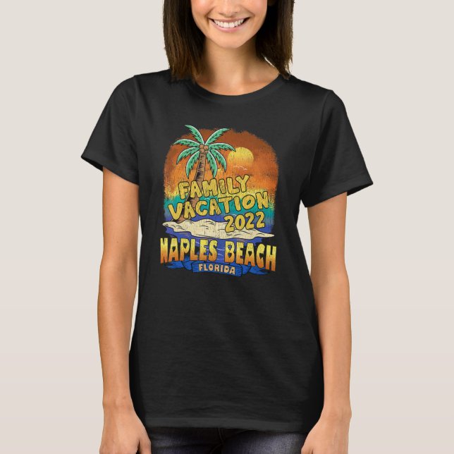 Neapel Beach Florida Family Vacation 2022 Souvenir T Shirt (Framsida)