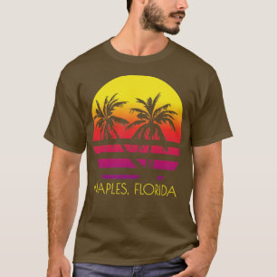 Neapel Beach Florida Tropical Handflatan Träd Suns T Shirt
