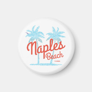 Neapel Beach Florida USA Vintage Coral Type Handfl Magnet