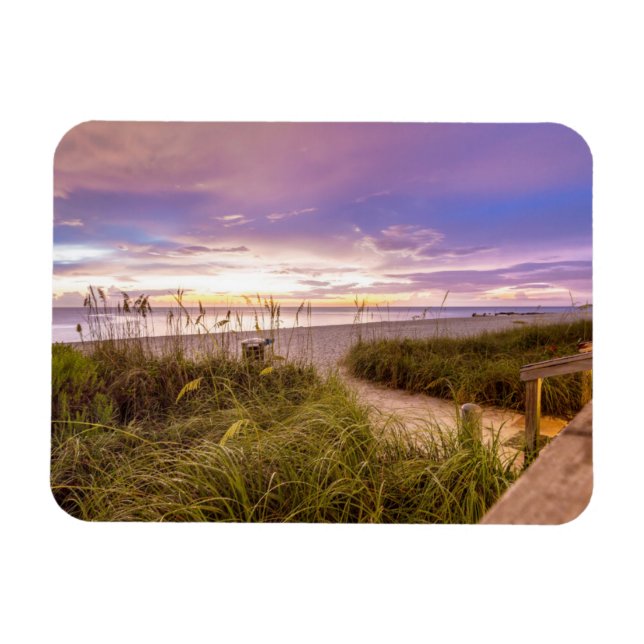 Neapel Beach Shore and Lugn Ocean | Florida Magnet (Horisontell)