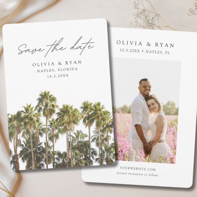 Neapel Bröllop Florida Spara datumet Inbjudningar (Naples Wedding Florida Save the Date Invitation
)