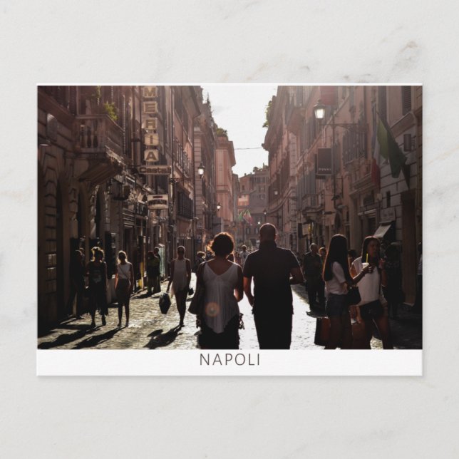 Neapel Byggnad (Napoli) Inbjudan Vykort (Framsida)