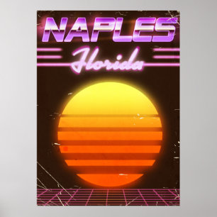 Neapel Florida 1980-talets reseaffisch Poster
