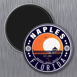 Neapel Florida Beach Retro Sunset Pier 80 s Magnet