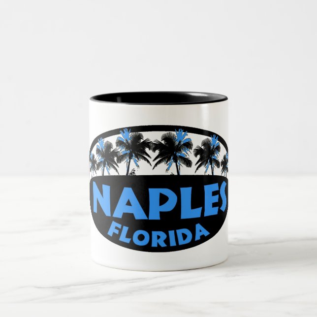 Neapel Florida black blue handflatan Två-Tonad Mugg (Center)