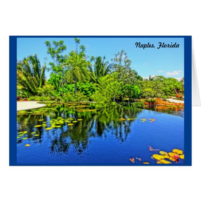 Neapel Florida Botanical Garden - Oändligheten Bas Hälsningskort (Framsidan Horizontal)