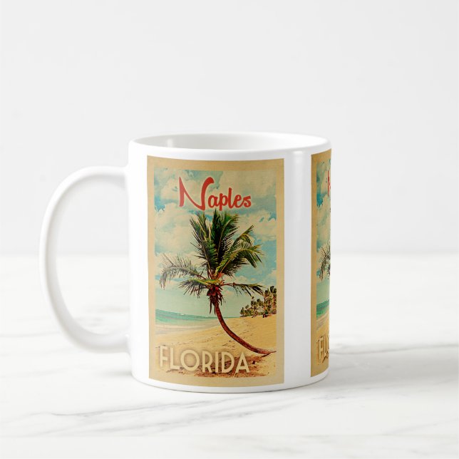 Neapel Florida Coffee Mugg Handflatan Träd Beach V (Vänster)