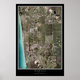 Neapel Florida Satellite Poster Karta