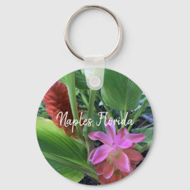 Neapel Florida Tropical Flowers Nyckelring