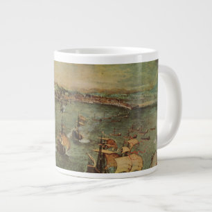 Neapel hamn av Pieter Bruegel den äldre Jumbo Mugg