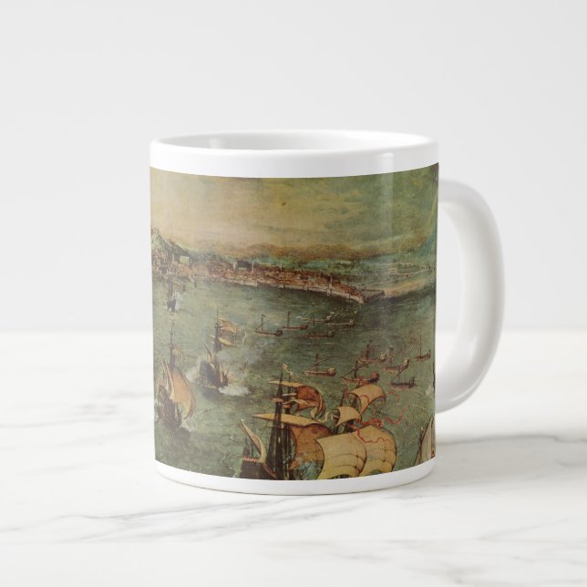 Neapel hamn av Pieter Bruegel den äldre Jumbo Mugg (Framsida höger)