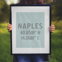 Neapel Italien Latitude- och longitudkoordinater