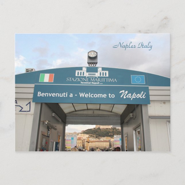Neapel, Italien, Napoli, Fotografi, vykort (Framsida)