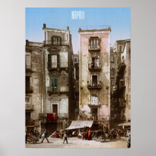 Neapel, Italien omkring 1900 Poster