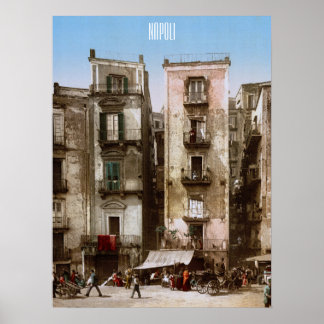 Neapel, Italien omkring 1900 Poster