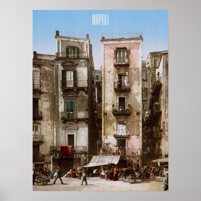 Neapel, Italien omkring 1900 Poster (Framsidan)