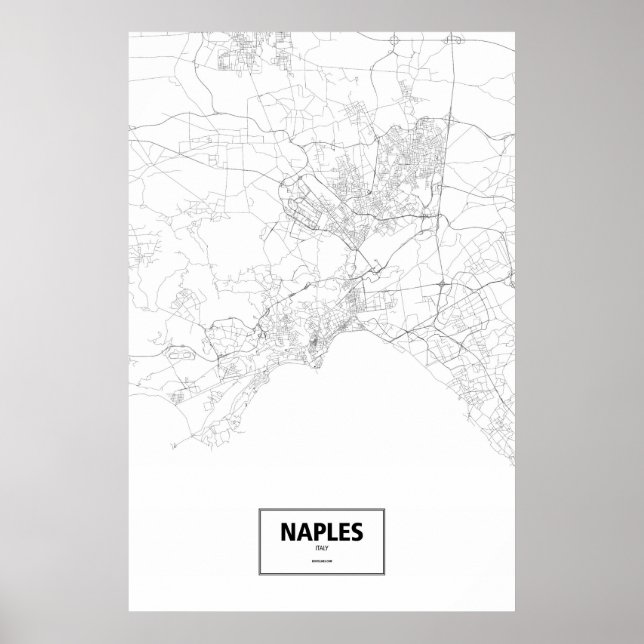 Neapel, Italien (svart på vitt) Poster (Framsidan)