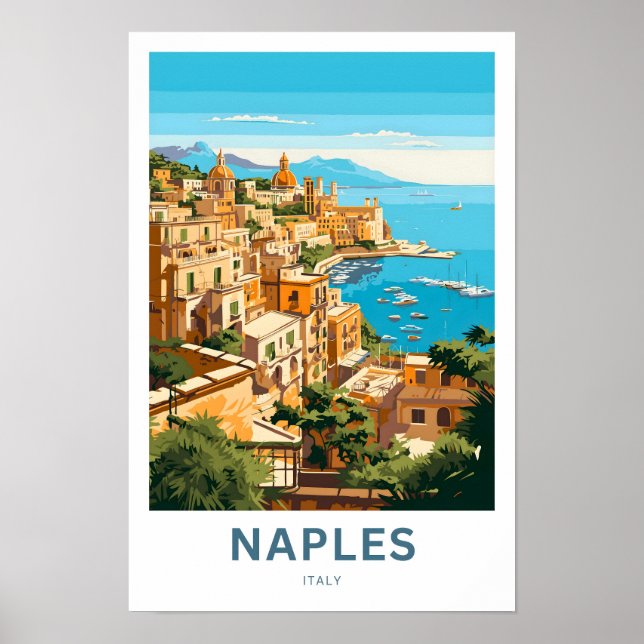 Neapel Italien Travel Print Poster (Framsidan)
