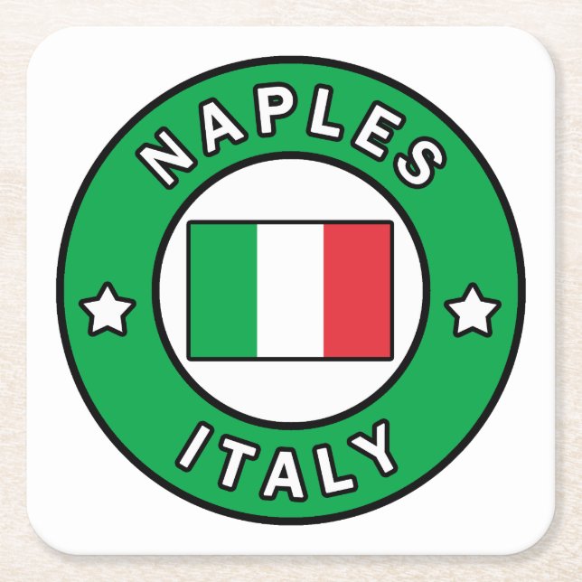 Neapel-Italien Underlägg Papper Kvadrat (Framsidan)