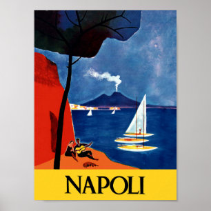 Neapel, Italiens reseaffisch Poster