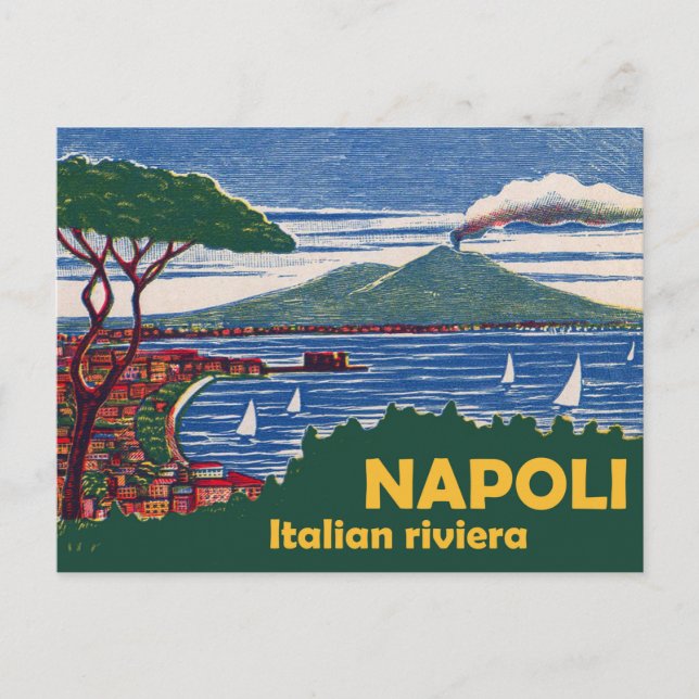 Neapel, italienska rivieran vykort (Framsida)