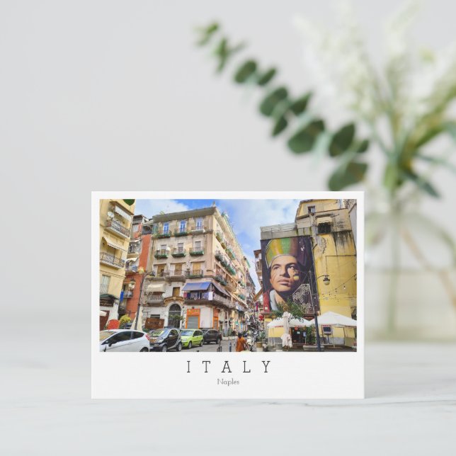 Neapel, Kampaniens huvudstad, vykort för Italien (Stående Fram)