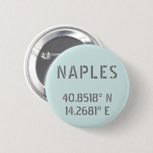 Neapel Latitude- och longitudkoordinater Knapp