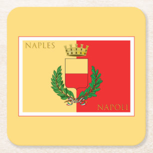 Neapel, Napoli, Italien Underlägg Papper Kvadrat