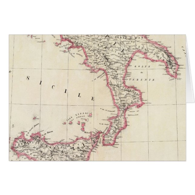 Neapel och Sicilien 26 Hälsningskort (Framsidan Horizontal)