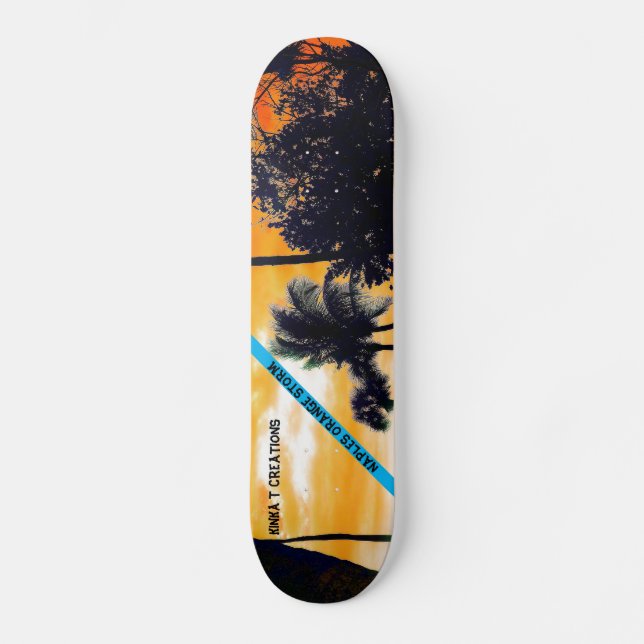 Neapel Orange Storm 7,8-tums Skateboard Deck (Framsida)