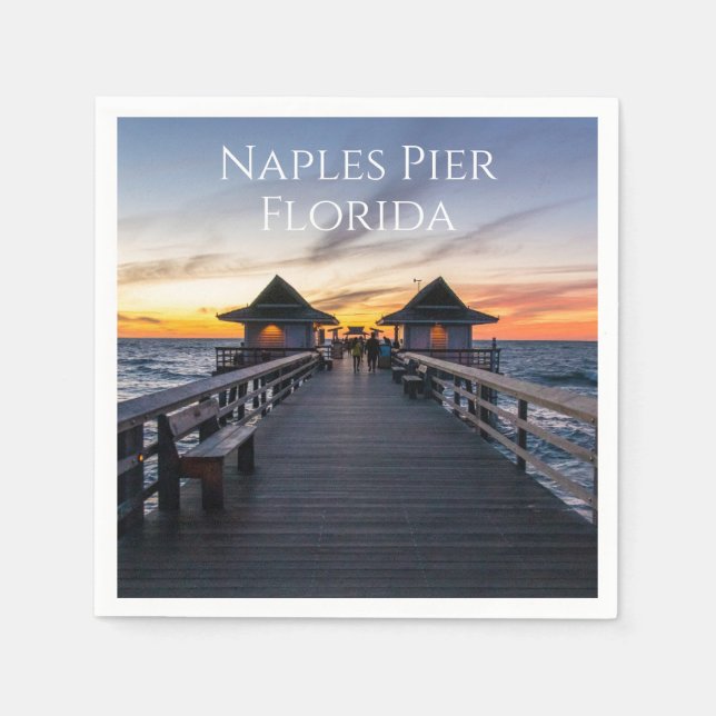 Neapel Pier Florida Ocean Beach Pappersservett (Framsidan)