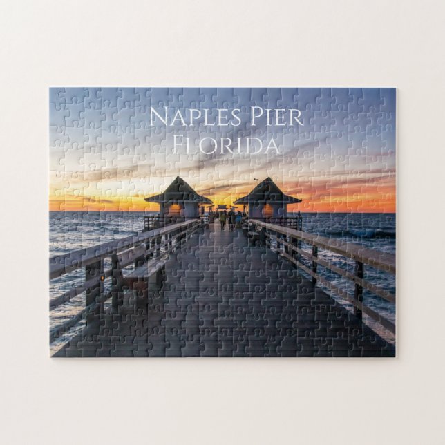 Neapel Pier Florida Ocean Sunset Pussel (Horisontell)