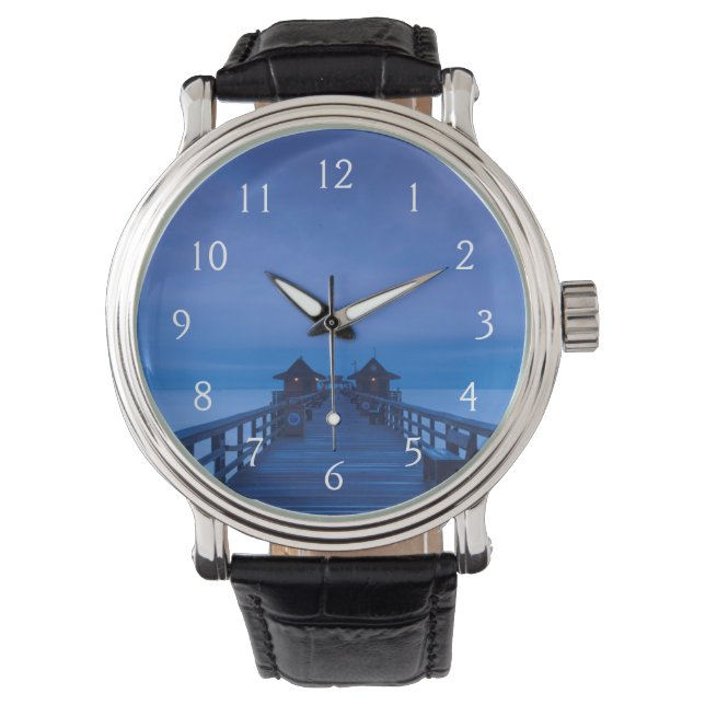 Neapel Pier, gryning Armbandsur (Framsida)