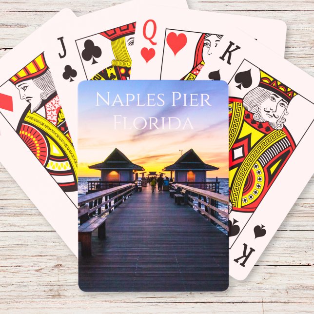 Neapel Pier i Florida Ocean Sunset spelar Casinokort (The Naples Pier In Florida Ocean Sunset Playing Cards
)