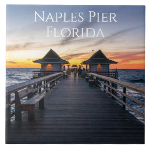 Neapel Pier i Florida Sunset Kakelplatta