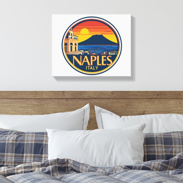 Neapel Skyline 1 Magnet Canvastryck (Insitu (sovrum))