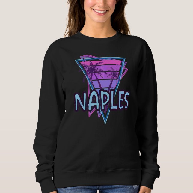 Neapel Vacation Vaporwave Aesthetic T Shirt (Framsida)