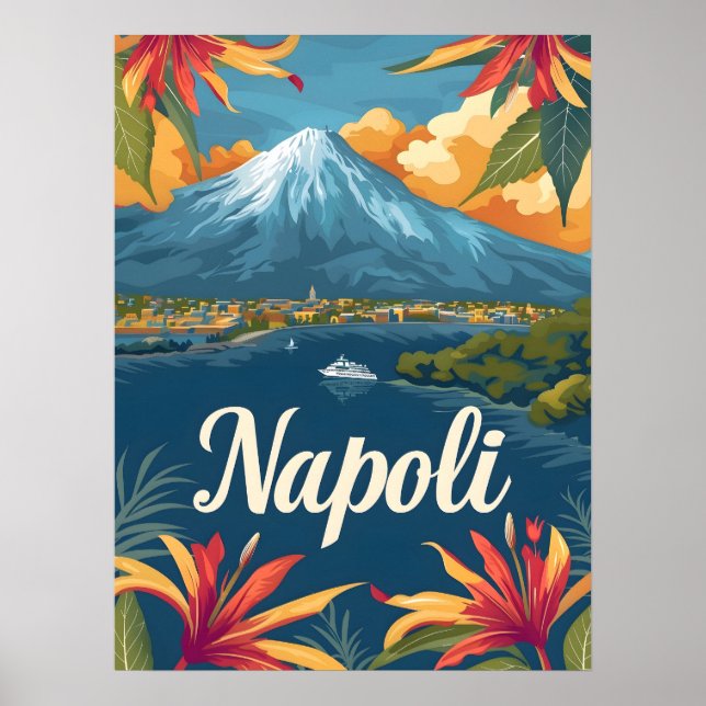 Neapel Vesuvius Poster (Framsidan)