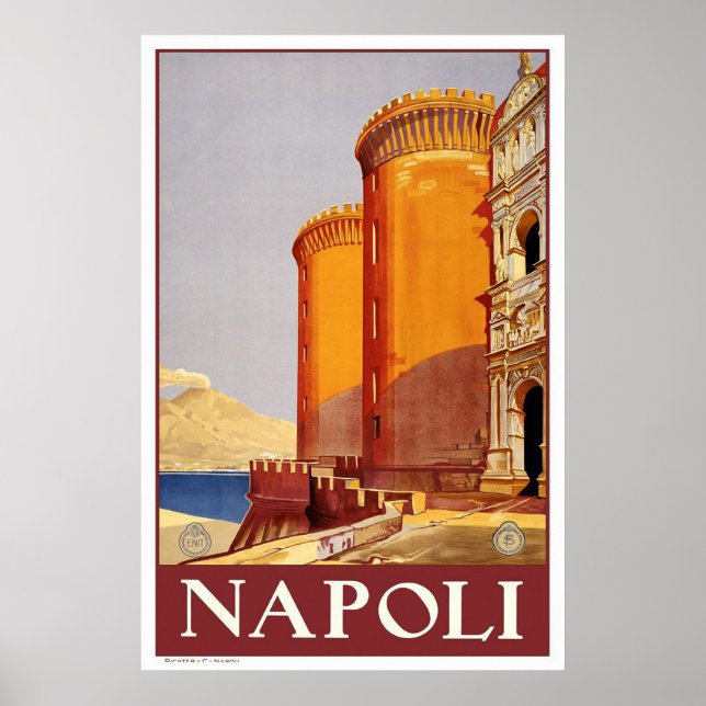 ’Neapel’ Vintage resor Poster (Framsidan)