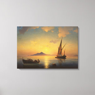 Neapelbukten Ivan Aivazovsky sjölandskap watersca Canvastryck