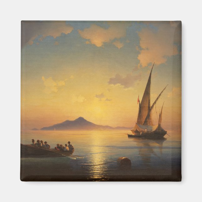 Neapelbukten Ivan Aivazovsky sjölandskap Waterscap Magnet (Framsidan)