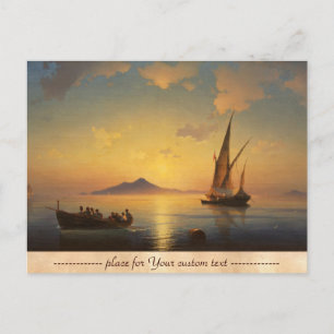 Neapelbukten Ivan Aivazovsky sjölandskap Waterscap Vykort