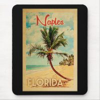 Neaples Florida Handflatan Träd Beach Vintage reso