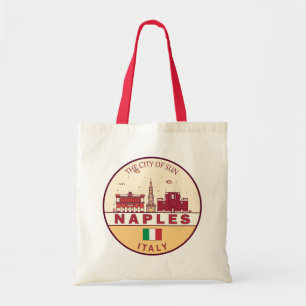 Neaples Italien City Skyline Emblem Tygkasse